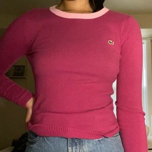 Vintage Magenta Lacoste Sweater